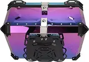 45L 55L 65L 80L 100L Stainless Toolbox Motorcycle Electroplating Color Tail Box Trunk Universal Top Tail Rear Luggage(85L)