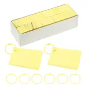 3"x2" 3000Pcs Index Flash Cards with 30 Ring Study Card Index Card Light Yellow