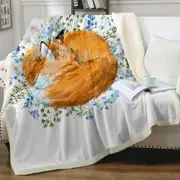 Sleeping Fox Throw Blanket