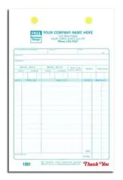 250 Auto Supply Register Forms / 3 Part Carbonless / Nebs/Deluxe No. 611