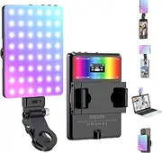 ENEGON 2000mAh Rechargeable Mountable Dual Color LED Video Light with Mini Panel for Professional DSLR Cameras/Photo Video Lighting Suitable for iPhone, Sony, Canon, Nikon, Fuji, Panasonic