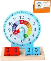 CHICAMPERA 1Set Wooden Clock Educational for Learning Model for Engaging Clock Plaything to Enhance Recognition Skills for Home Kindergarten Use