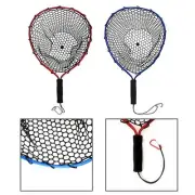 Fishing Landing Net Wading Net Nonslip Grip with Lanyard Fishing Mesh Net Net