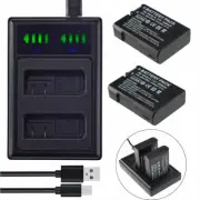 2EN-EL14 Battery+LED USB Charger for Nikon D5100 D5200 D5300 Coolpix P7000 P7800