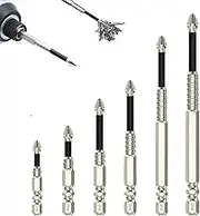 Slideach Magnetic Screwdriver Bits, High Magnetic Screwdriver Drill Bit Set, Universal Anti-Slip Impact Resistant Strong Magnetic Electric Screwdriver Drill Bit Set, 50 65 75 100 120 150mm (1Set)