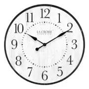 Wall Clock 15.75 In. Layton Quartz Analog Open Faced Black Frame Arabic Numerals