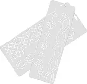 ADOCARN 2Pcs Quilting Template Durable Plastic Embroidery Tools for Easy Patchwork and Sewing for DIY Projects Includes Pattern Designs