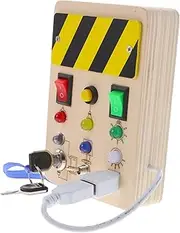 NAMOARLY Traffic Light Busy Board Cognitive Board Circuit Board for Busy Board for Sensory Board Busy Board Travel Busy Board Busy Board for 1 Year Old Wood
