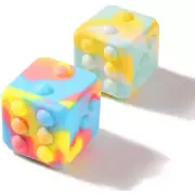 3D Pop Soft Silicone Squeeze Sensory Stress Anxiety Relief Dice Balls Fidget Toy
