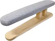 JELIMATE Grey Sleeve Ironing Board, Padded, Portable with Wooden Base, 22.2" x 4.3" x 6.1"