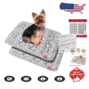 Luxury Dog Crate Mat 2-Pack 24" x 18" - Machine Washable with Cute Patterns
