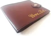 [SNHIDE] Studded Leather Style Cheque Book Holder/Leather Style Cheque Book Cover with Credit Card & Notes Slots-CHQ04 (Burgundy)