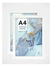 [Cooper & Co] A4 Poster Photo Frames Set Of 2 in White