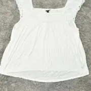 NEW Torrid Size 3 Plus White Rayon Blouse Solid Sleeveless Top