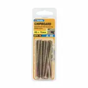 Zenith 8G x 75mm Countersunk Rib Head Chipboard Screws - 16 Pack