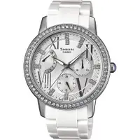 在飛比找ETMall東森購物網優惠-CASIO 卡西歐 SHEEN 冬季雪花晶鑽女錶 SHE-3