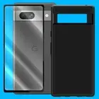 2in1 Black Tempered Glass Screen Protector TPU Case f Google Pixel 7a USA Seller