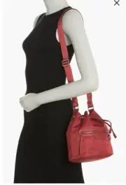 Longchamp Small Le Pliage Neoprene Bucket Bag Red