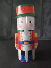 Empty Nutcracker Tin Christmas Holiday Decor 9.5 Inches Tall