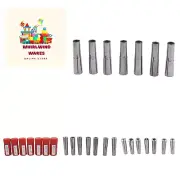 7Pcs MT Collet Set 1/8" - 1/2" 2MT MT2 3/16 1/4 3/8 Round Chuck