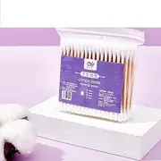 500 Double Head, Bamboo Stick Cotton Swab, 7.5CM/2.95", Disposable Multi-Functional Cotton (Removable Makeup, Make-up, Clean Ears, Cleaning and Other Multi-Functional) 100支袋装