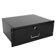 Raising Electronics 19 Inch Rack Mount DJ Lockable 14"Deep Drawer with Key 4U