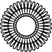 Ekena Millwork Ceiling Medallion 34" O.D. x 12-5/8" I.D. x 1"P Cornelius Black