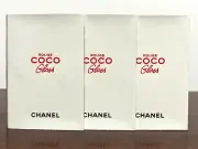 3x CHANEL ROUGE COCO GLOSS # 119 BOURGEOISIE 0.015 oz EA SAMPLE ON CARD