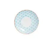 Nicola Spring Hand-Printed Cappuccino Saucer - Japanese Style Porcelain Teacup Plate - Blue - 14.5cm