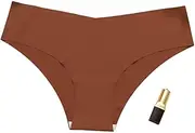 [Generic] Black Seamless Thongs for Women Workout Thong No Show Plain Panties Cotton G-String Hider Underwear Underpants