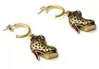 HERITAGE MUSEUM REPLICA STUD SHOE LEOPARD 1" EARRINGS #VA1966