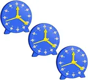 Toddmomy 3Pcs Learn to Read Clock Models for Educational Teaching Aid Bright Color Clock Display Model for School and Interactive Learning Tool