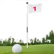 Golf Flagstick Kit - Golf Putting Set, Tow-sided Golf Pin Flags | Practice Golf Pin Flag Hold Cup Kit | Putting Flags Cup Set, Portable Golf Accessories for Golf Practice Backyard Garden