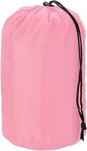 uxcell Stuff Sack, Nylon Waterproof Storage Sacks Portable Drawstring Dry Stuff Bag Gear Organization with Toggle, 4x8Inch Fit for Backpacking Camping Traveling Hiking(Pink)