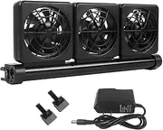 XMHF 3 Fans Aquarium Chiller, Fish Tank Cooling Fan System for Salt Fresh Water, Only Fit for Aquarium Lip Width Less Than 1/2 Inch