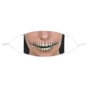 Skeleton Skull Teeth Girl Woman Female Horror Halloween Fabric Face Mask