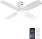 Ceiling Fan with Lights - 38'' Small Low Profile Ceiling Fans Remote & APP Contr