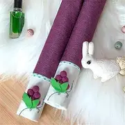 Fridge Door Handles Door Knob Cover Cloth Handle Cover Cotton Refrigerator Handle Home Tool Accessories Double-Door Fridge Door Handle Cover (Color : Purple 1pair)
