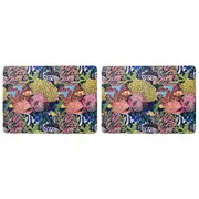 2x 4pc LVD MDF/Cork Placemat Kitchen Dining Table Protector/Mat 30x21.5cm Reef