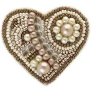 Crystal Art Beadwork kit for creating brooch BP-185C Set of pictures Gingerbread