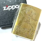 Zippo Frieren Beyond Journey’s End Gold Oil Lighter Regular Case Japan Anime NEW