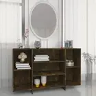 Sideboard Storage Unit Chipboard Smoked Oak Open Shelf Display Rack Cabinet