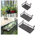 Wrought Iron Planter Shelf Holder Backyard Fence Flowerpot Hanging Rack Home