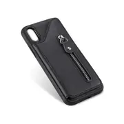 For Iphone X/Xs Solid Double Buckle Zipper Shockproof Protective Case