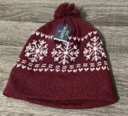 Fleece Lined Toboggan by Juncture Snowflake pattern nwt