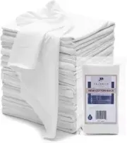VALENGO Lint Free 100% Cotton New Rags for Dust Cleaning, Soft Tshirt Rags for C