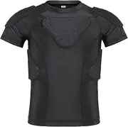 [Dialudon] Youth Boys Football Rib Protector Padded Compression for Football Baseball Basketball Paintball Shirt