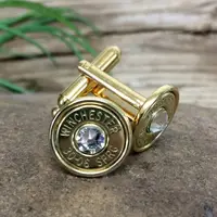 在飛比找蝦皮商城精選優惠-美國 Bullet 30-06 春田步槍子彈袖扣（黃銅）襯衫