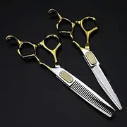 Professional Hair Cutting Shears, 6inch Professional Japan 440c Steel Upscale Scissor d Haircut thinning Barber Cutting Shears Hairdressing Scissors