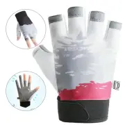 Breathable Gloves for Summer Cycling Ice Silk Material Palm Anti Slip Silicone